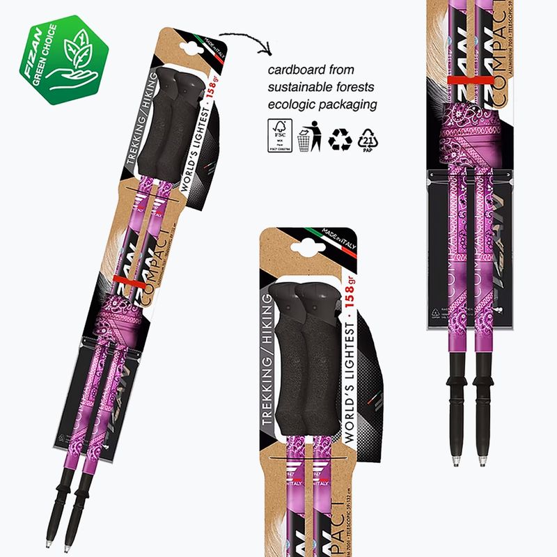 Trekingové hole Fizan Compact MS magenta 3