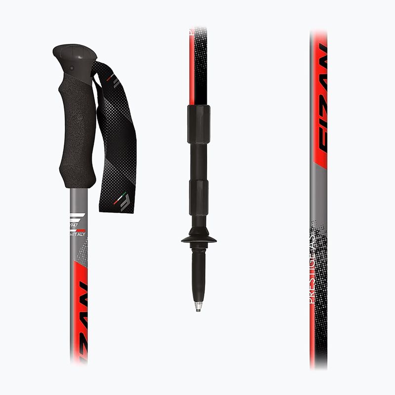 Trekingové hole Fizan Prestige A/S red 2