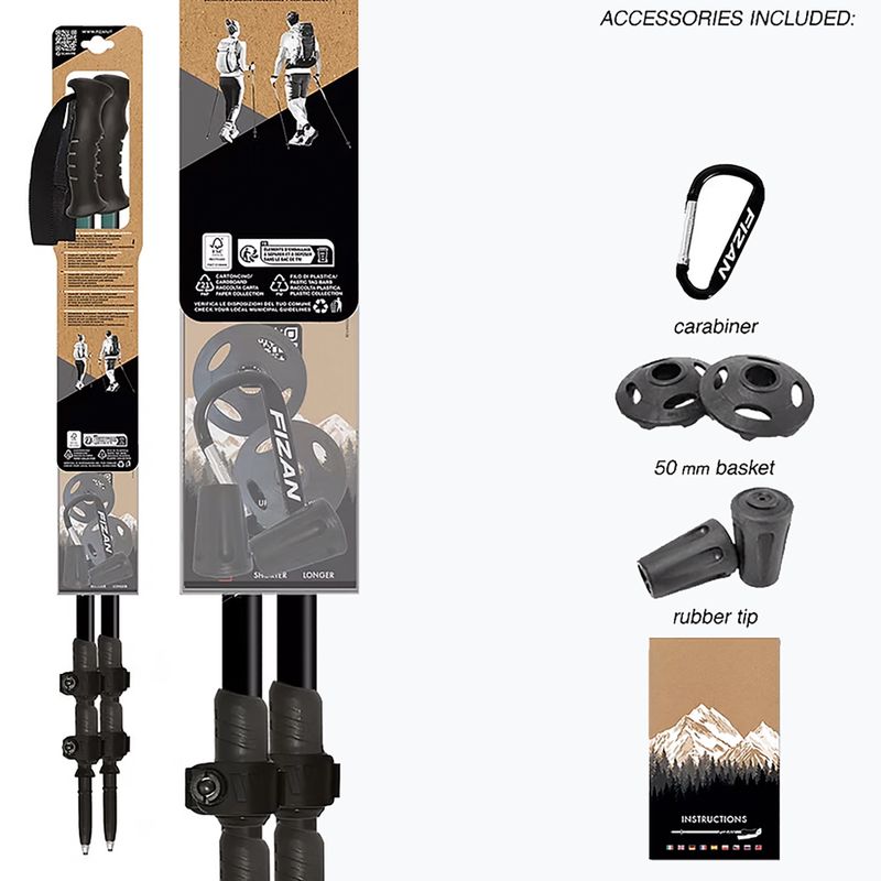 Trekingové hole Fizan Voyager petrol 9