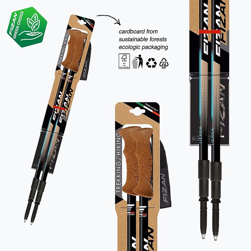 Trekingové hole Fizan Tierra beige/water green 3