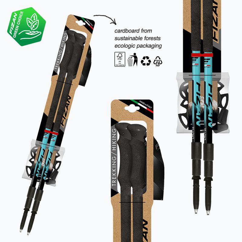 Trekové hole Fizan Lhotse light blue 8