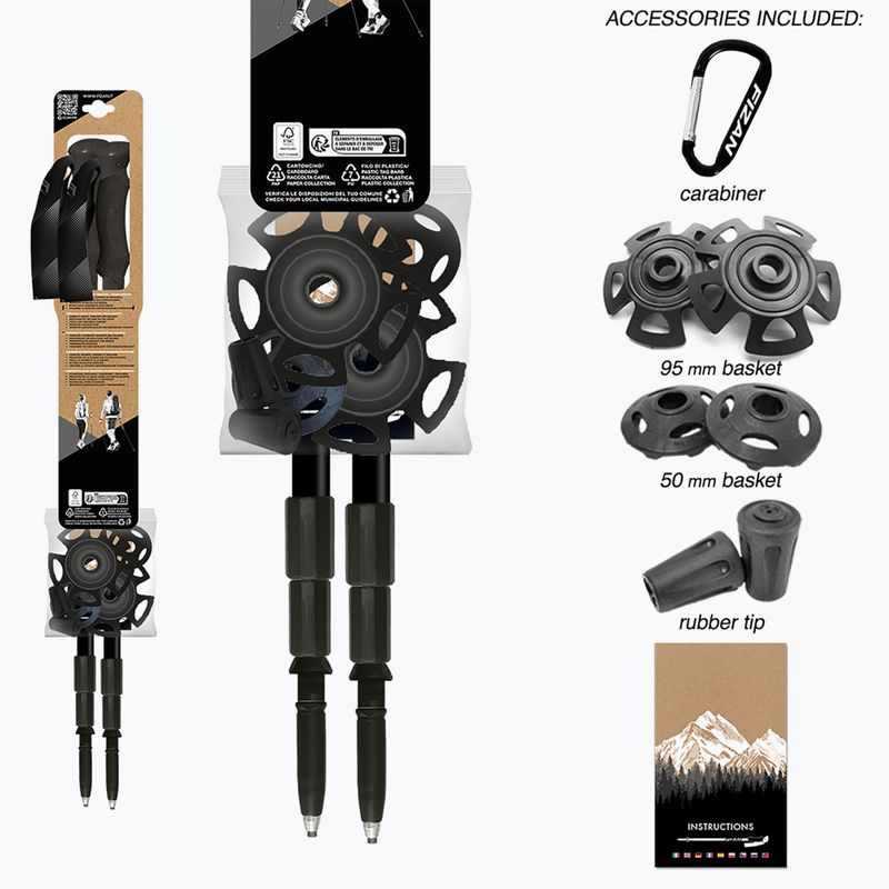 Trekové hole Fizan Lhotse light blue 9