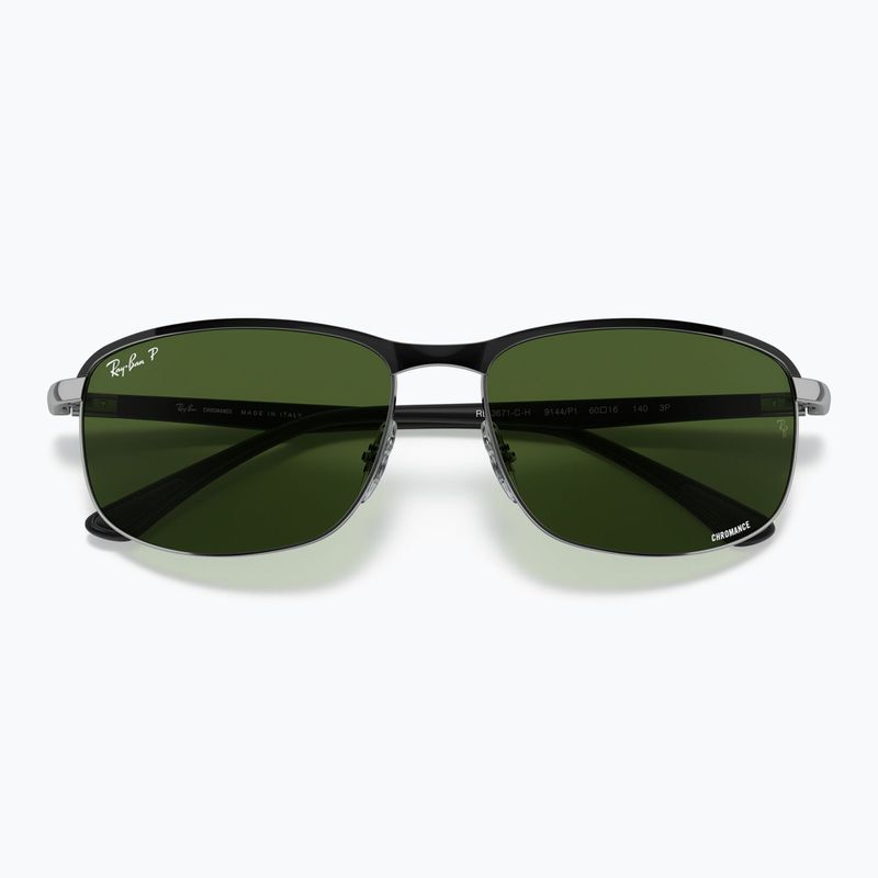Sluneční brýle Ray-Ban Rb3671 Polarized+ Lenses black silver/dark green polarized+ 3