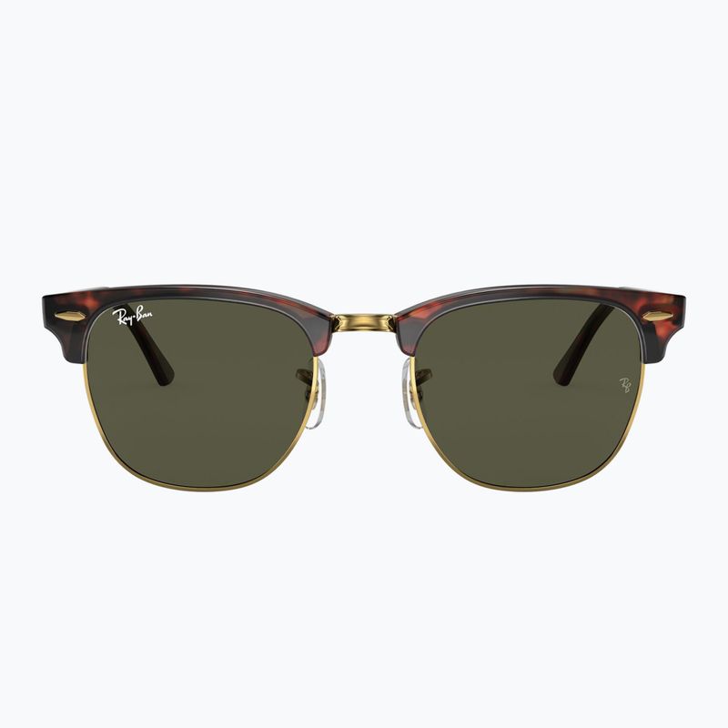 Sluneční brýle Ray-Ban Clubmaster Classic tortoiseshell/gold/green g-15 2