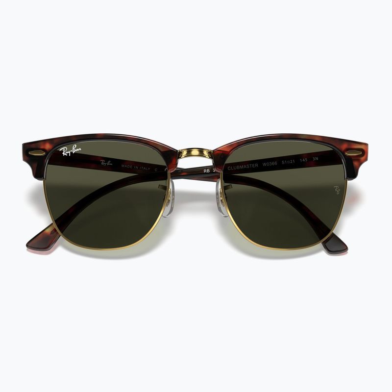 Sluneční brýle Ray-Ban Clubmaster Classic tortoiseshell/gold/green g-15 3