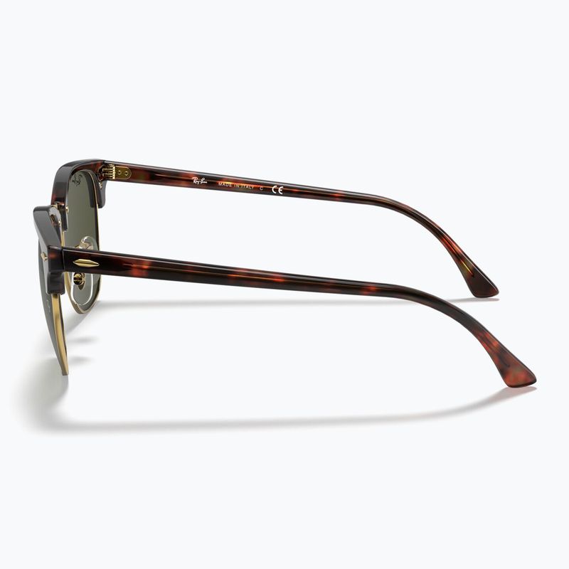 Sluneční brýle Ray-Ban Clubmaster Classic tortoiseshell/gold/green g-15 7