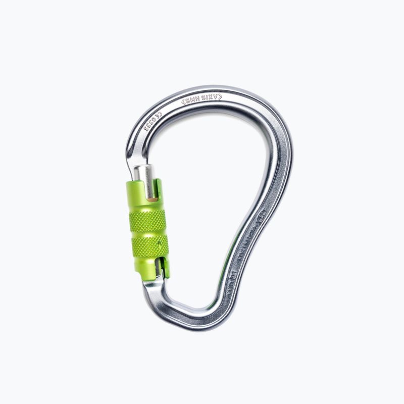 Karabina Climbing Technology Axis Big Tg L3860006 stříbrno-zelená 2C38600XPE 2
