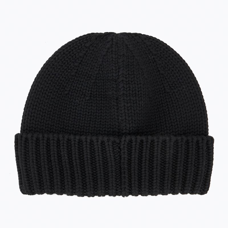 Pánská zimní čepice Woolrich Merino Wool Logo Beanie black 2