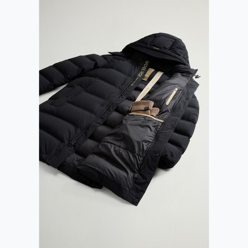 Pánská bunda Woolrich Matt Stretch Long Puffer black 16