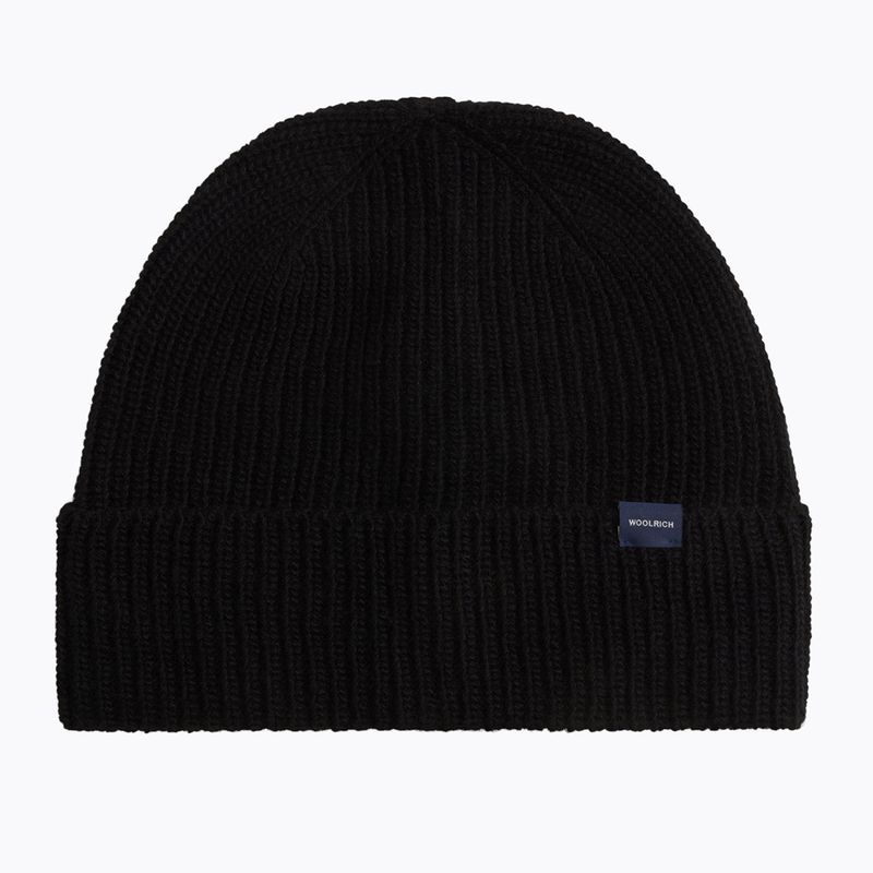 Pánská zimní čepice Woolrich Knitted Ribbed Beanie black