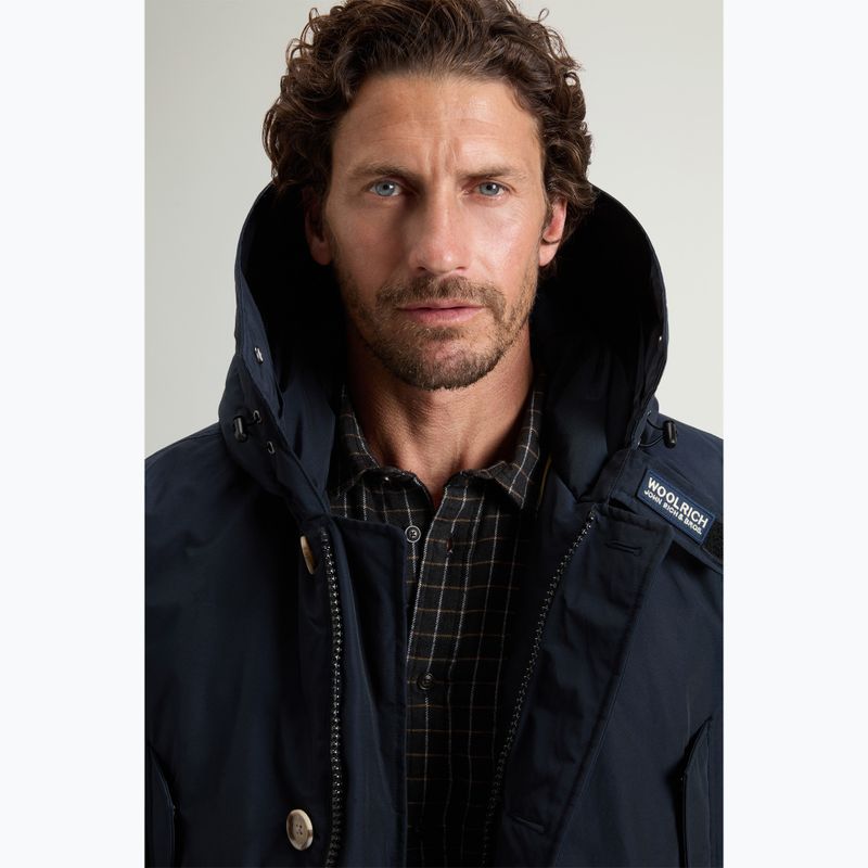 Pánský zateplený kabát Woolrich Arctic Detachable Fur Parka melton blue 4