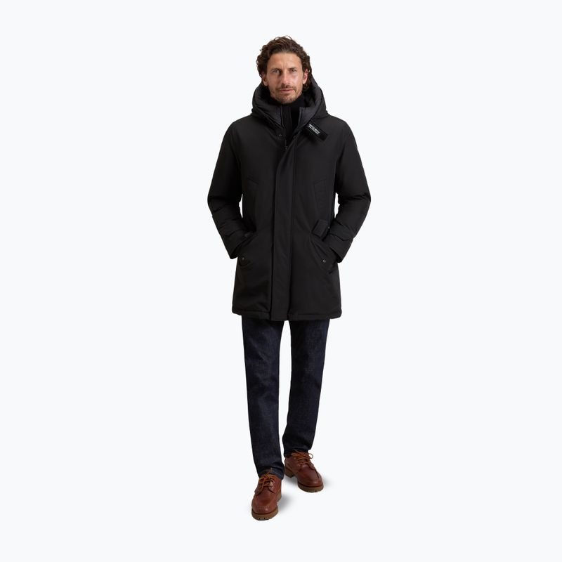 Pánský zateplený kabát Woolrich Polar High Collar Parka black 2