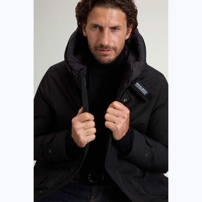 Pánský zateplený kabát Woolrich Polar High Collar Parka black 4