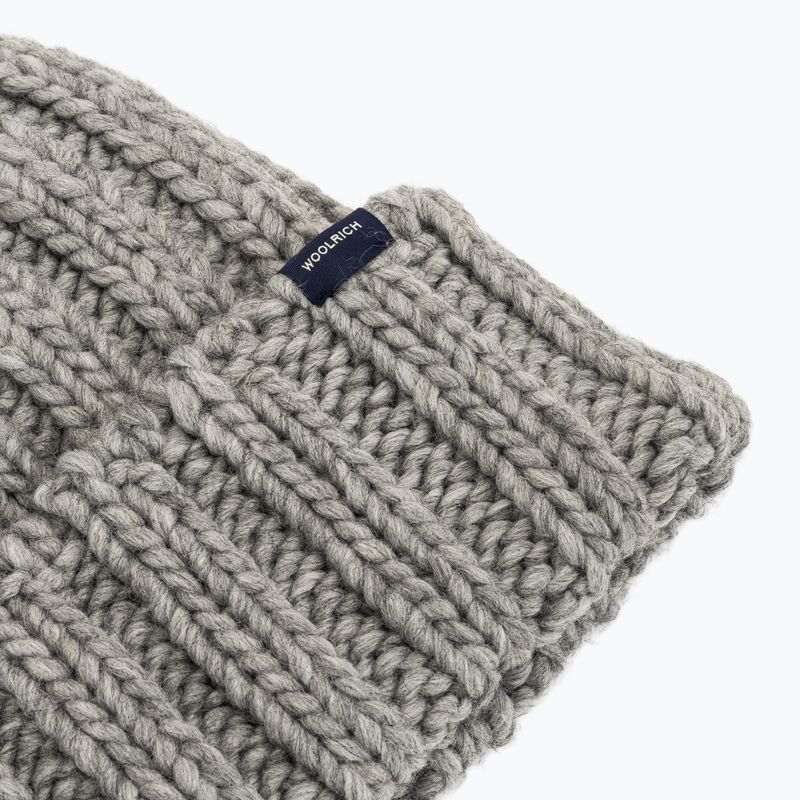 Dámská zimní čepice Woolrich Chunky Beanie light grey melange 3