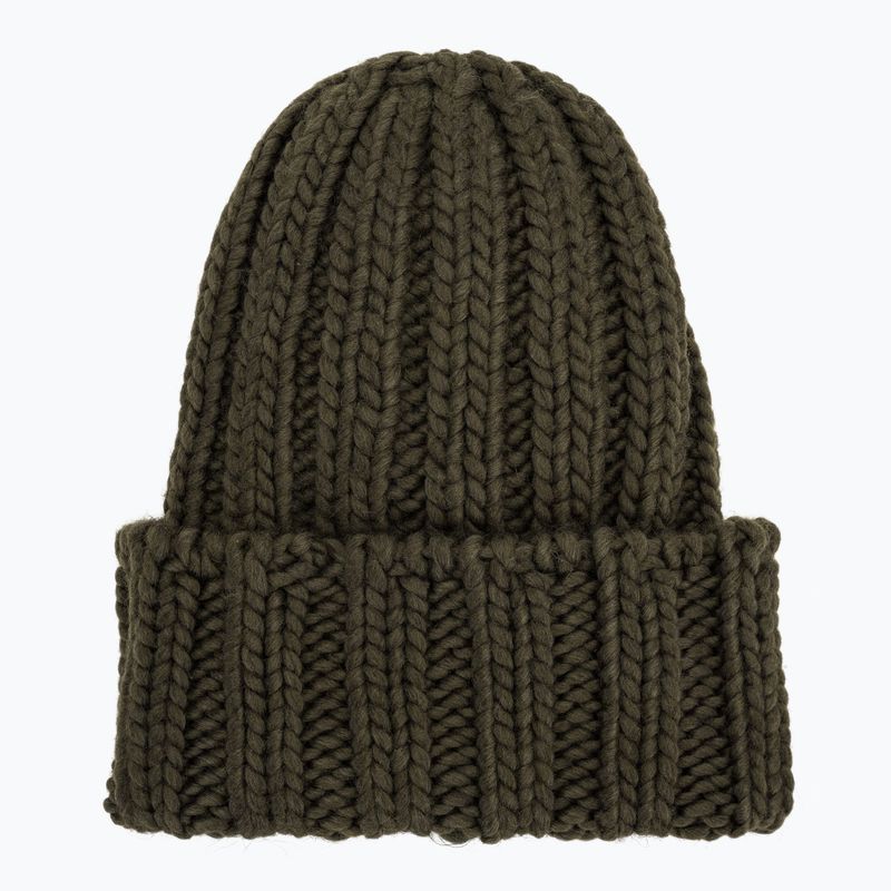 Dámská zimní čepice Woolrich Chunky Beanie dark green 2
