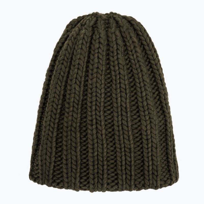 Dámská zimní čepice Woolrich Chunky Beanie dark green 4