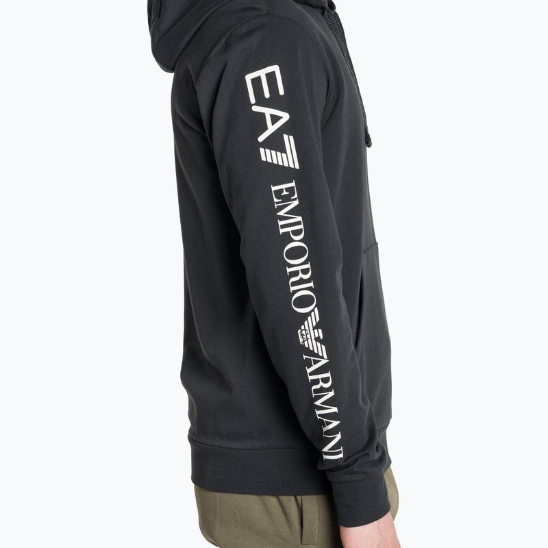 Pánská mikina EA7 Emporio Armani Train Logo Series Hoodie Extended Logo Coft night blue/white logo 4