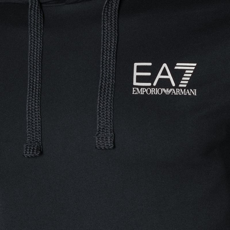 Pánská mikina EA7 Emporio Armani Train Logo Series Hoodie Extended Logo Coft night blue/white logo 7