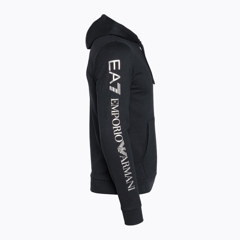 Pánská mikina EA7 Emporio Armani Train Logo Series Hoodie Extended Logo Coft night blue/white logo 8