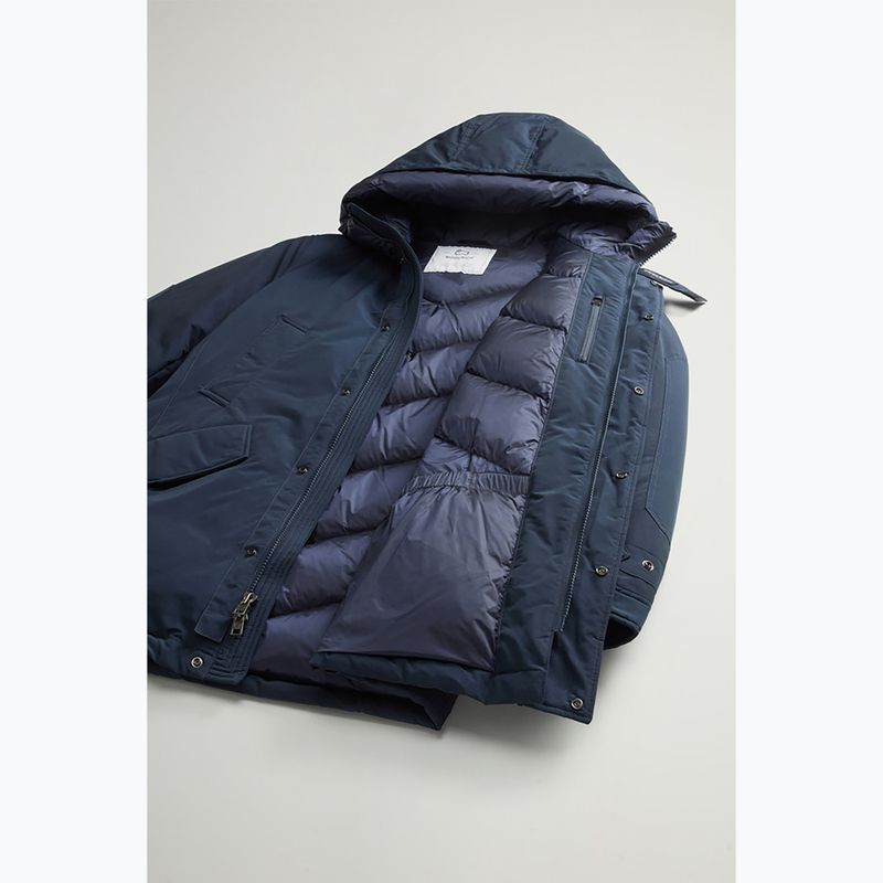 Pánská bunda  Woolrich Polar High Collar Parka melton blue 5