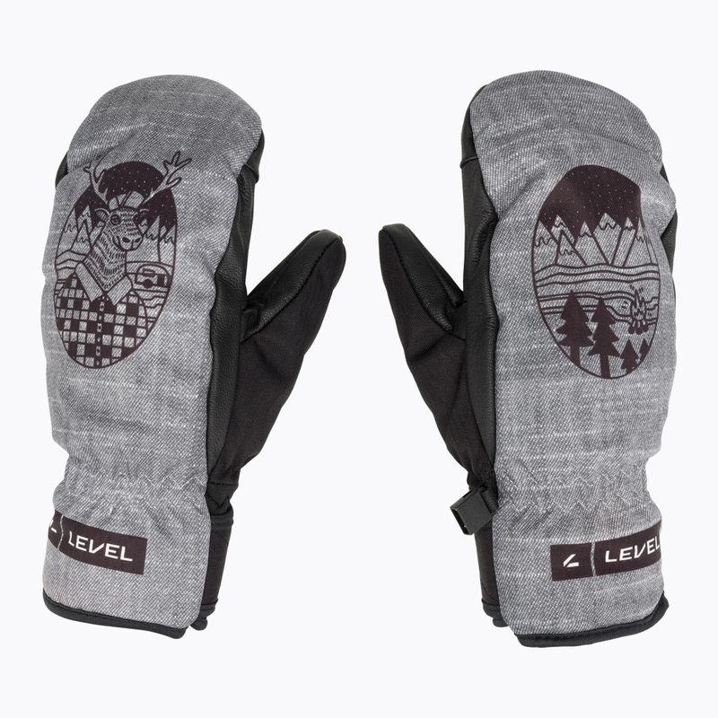 Tmavé lyžařské rukavice Level Vertigo Pro Mitt 3