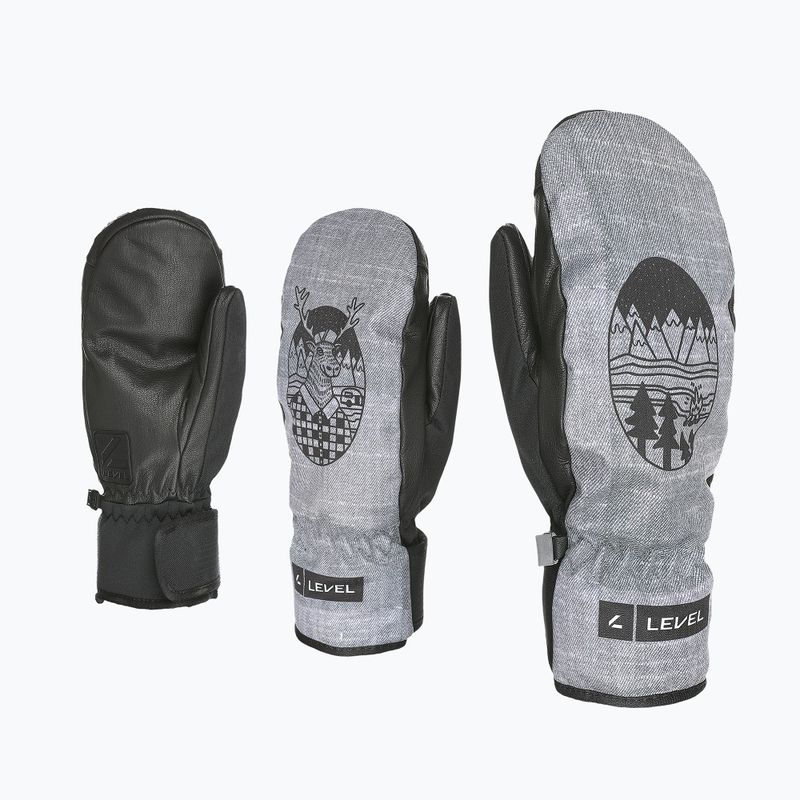 Tmavé lyžařské rukavice Level Vertigo Pro Mitt 6