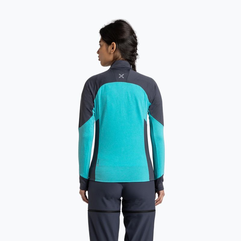 Dámská mikina Montura Rise Maglia turquoise/graphite blue 2