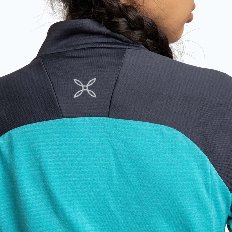 Dámská mikina Montura Rise Maglia turquoise/graphite blue 5