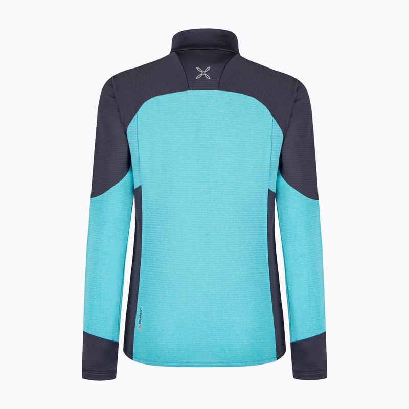 Dámská mikina Montura Rise Maglia turquoise/graphite blue 8
