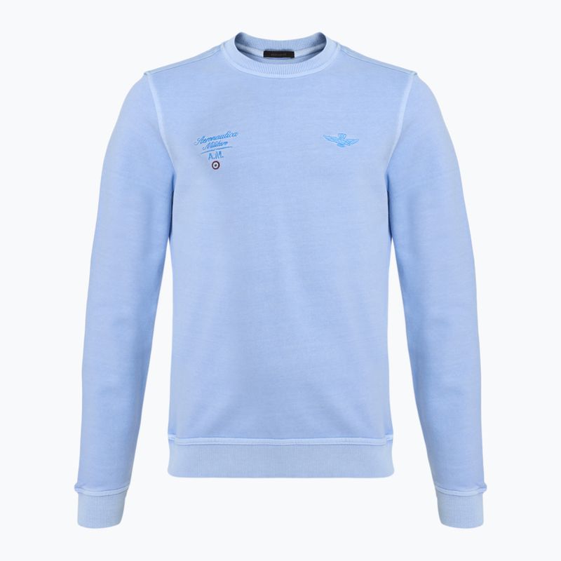 Pánská mikina Aeronautica Militare Girocollo ice blue washed