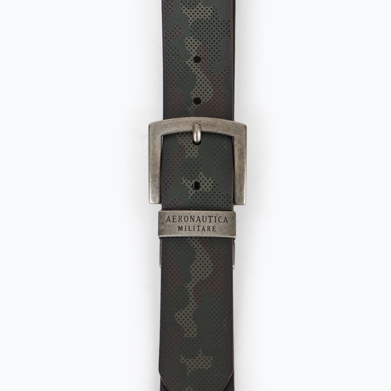 Pánský opasek Aeronautica Militare 251CP264PL276 camou military olive / testa di moro 2