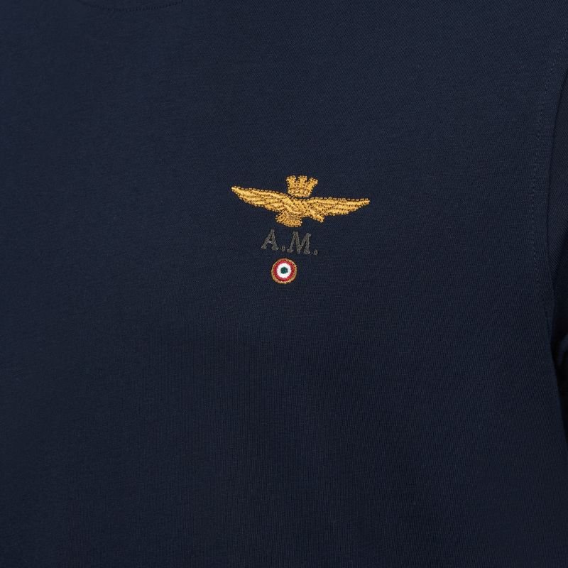 Pánské tričko Aeronautica Militare 252TS1580UJ00372 Basic Crewneck blue navy 3