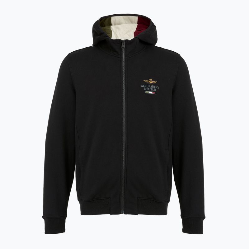 Pánská mikina Aeronautica Militare Hoodie jet black