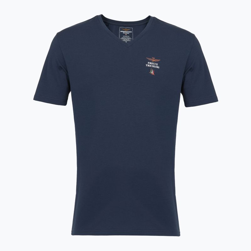 Pánské tričko Aeronautica Militare AM1UTI006 V-Neck blue