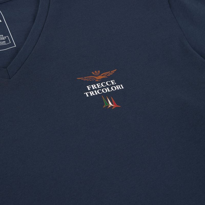 Pánské tričko Aeronautica Militare AM1UTI006 V-Neck blue 3