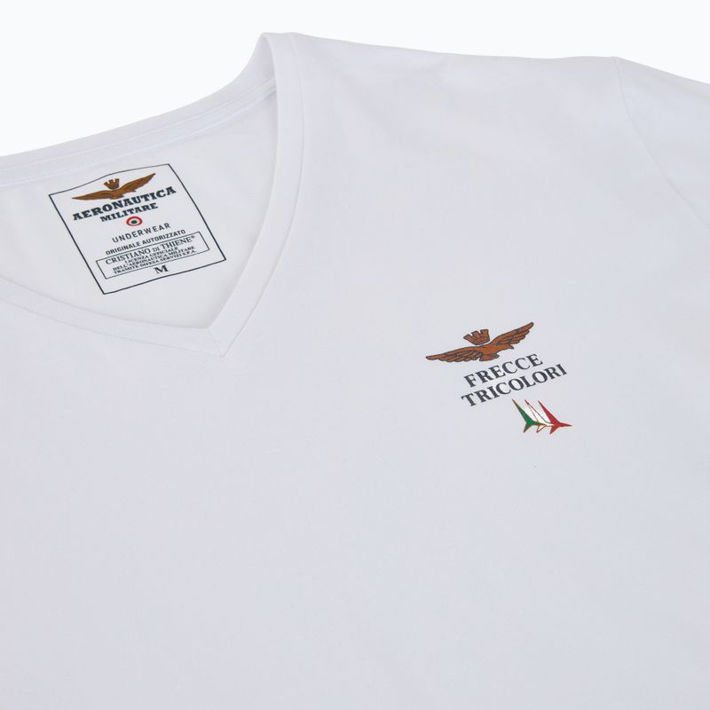 Pánské tričko Aeronautica Militare AM1UTI006 s výstřihem do V white 3