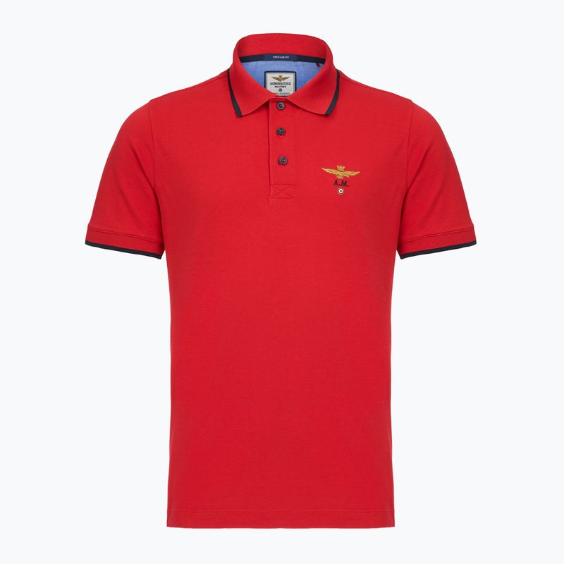 Tričko Aeronautica Militare PO1308UP00082 Polo tango red