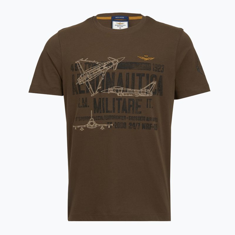 Pánské tričko Aeronautica Militare TS2535UJ00641 chestnut brown