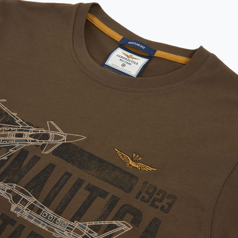 Pánské tričko Aeronautica Militare TS2535UJ00641 chestnut brown 3