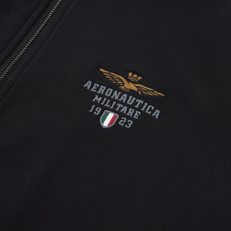 Pánská mikina Aeronautica Militare FE2096UF00674 Hoodie jet black 3