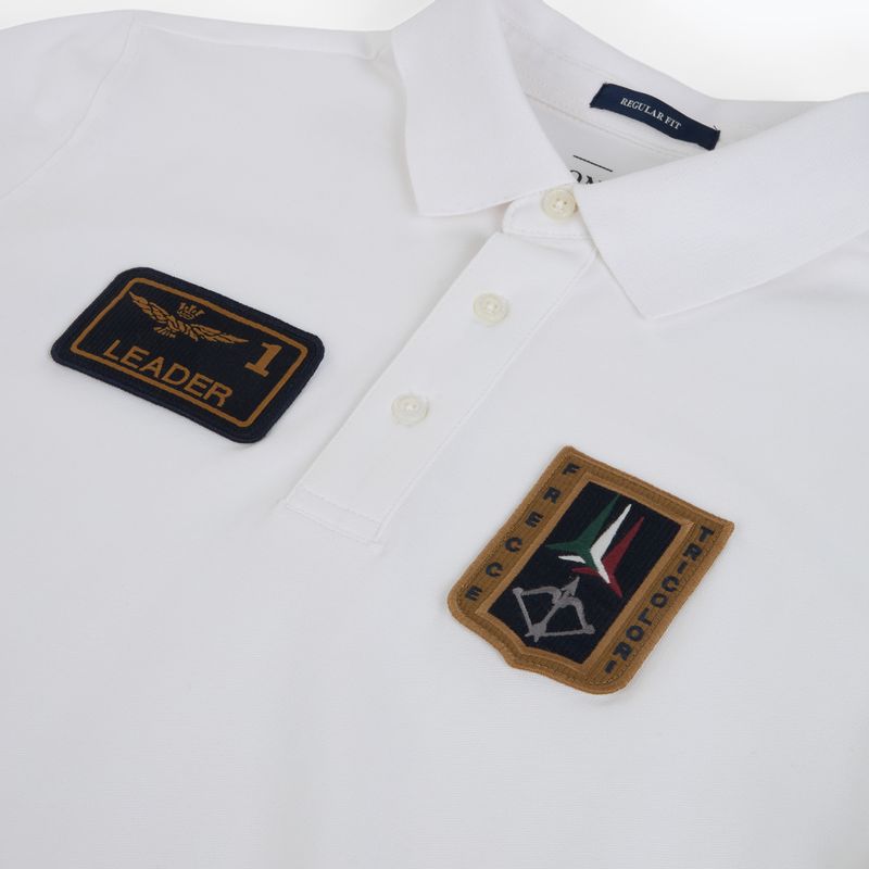 Pánské tričko Aeronautica Militare PO1927UP00191 Polo off white 3