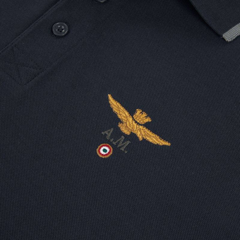 Tričko Aeronautica Militare PO1308UP00082 Navy blue polo 3