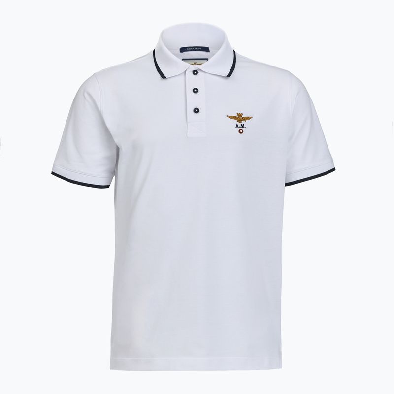 Tričko Aeronautica Militare PO1308UP00082 Polo off white