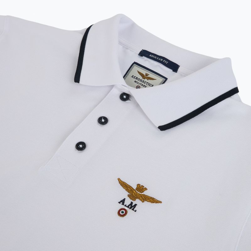 Tričko Aeronautica Militare PO1308UP00082 Polo off white 3