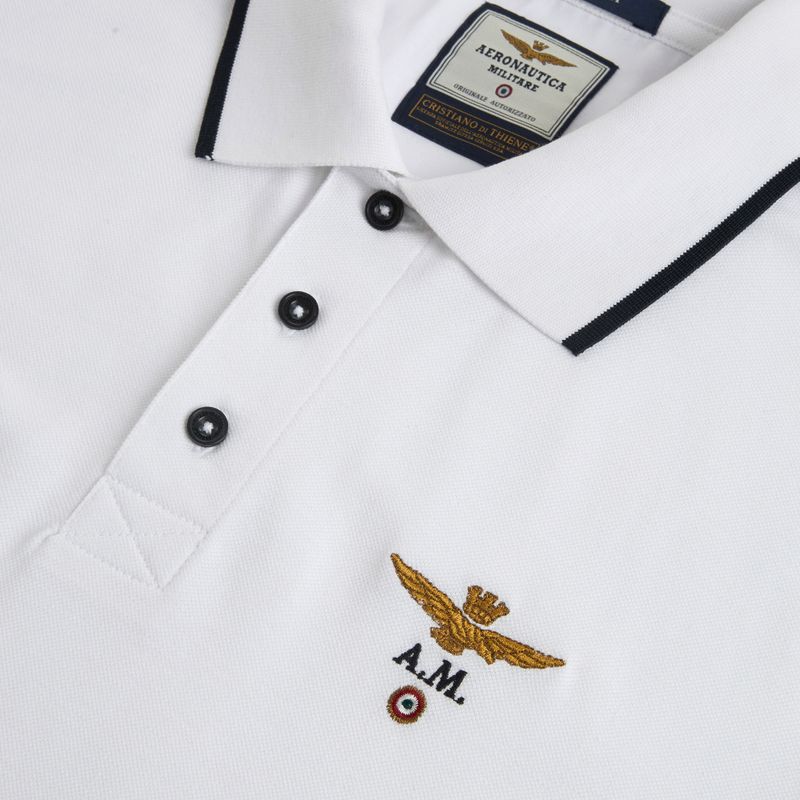 Pánské polo tričko Aeronautica Militare 262PO1308UP00082 Polo off white 3