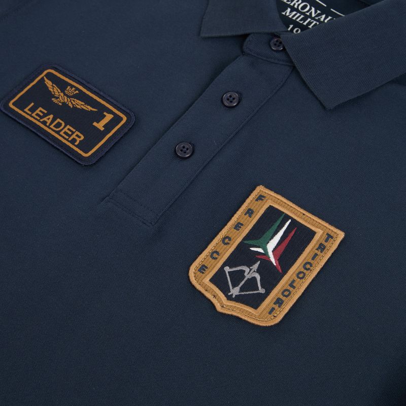 Pánské tričko Aeronautica Militare PO1927UP00191 Navy blue polo 3