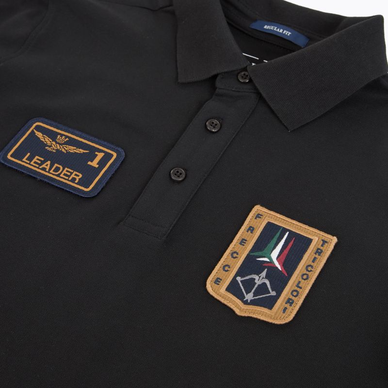Pánské tričko Aeronautica Militare PO1927UP00191 Polo jet black 3