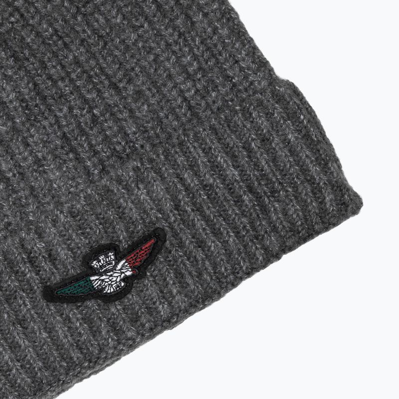 Pánská zimní čepice Czapka Aeronautica Militare 262CU0034UL00451 grigio scuro melange 3