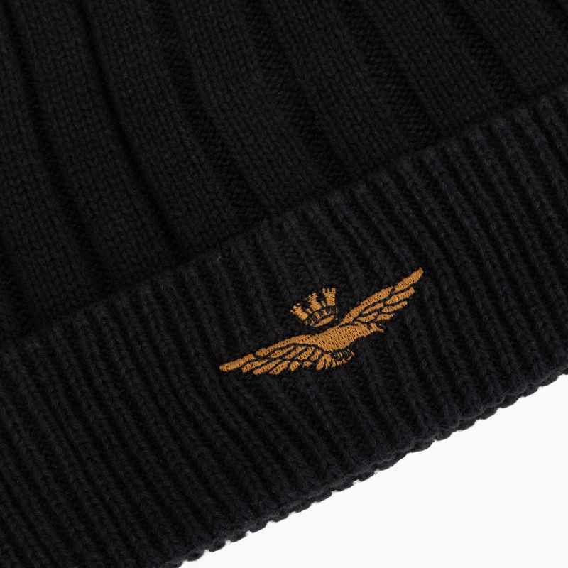 Pánská zimní čepice Czapka Aeronautica Militare 262CU0098UL00485 jet black 3
