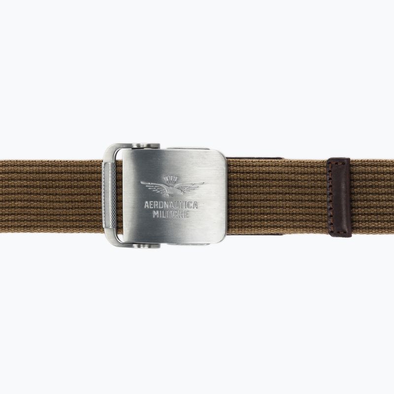Pánský opasek do kalhot Pasek Aeronautica Militare 262CI0319UCT04306 caffelatte 2
